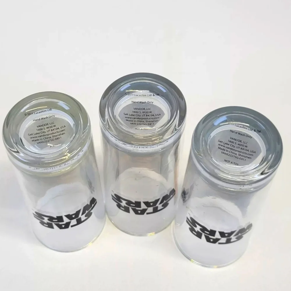 Lucas Films Collector Star Wars Characters 10oz Drinking Glasses 2011 Lot of 3